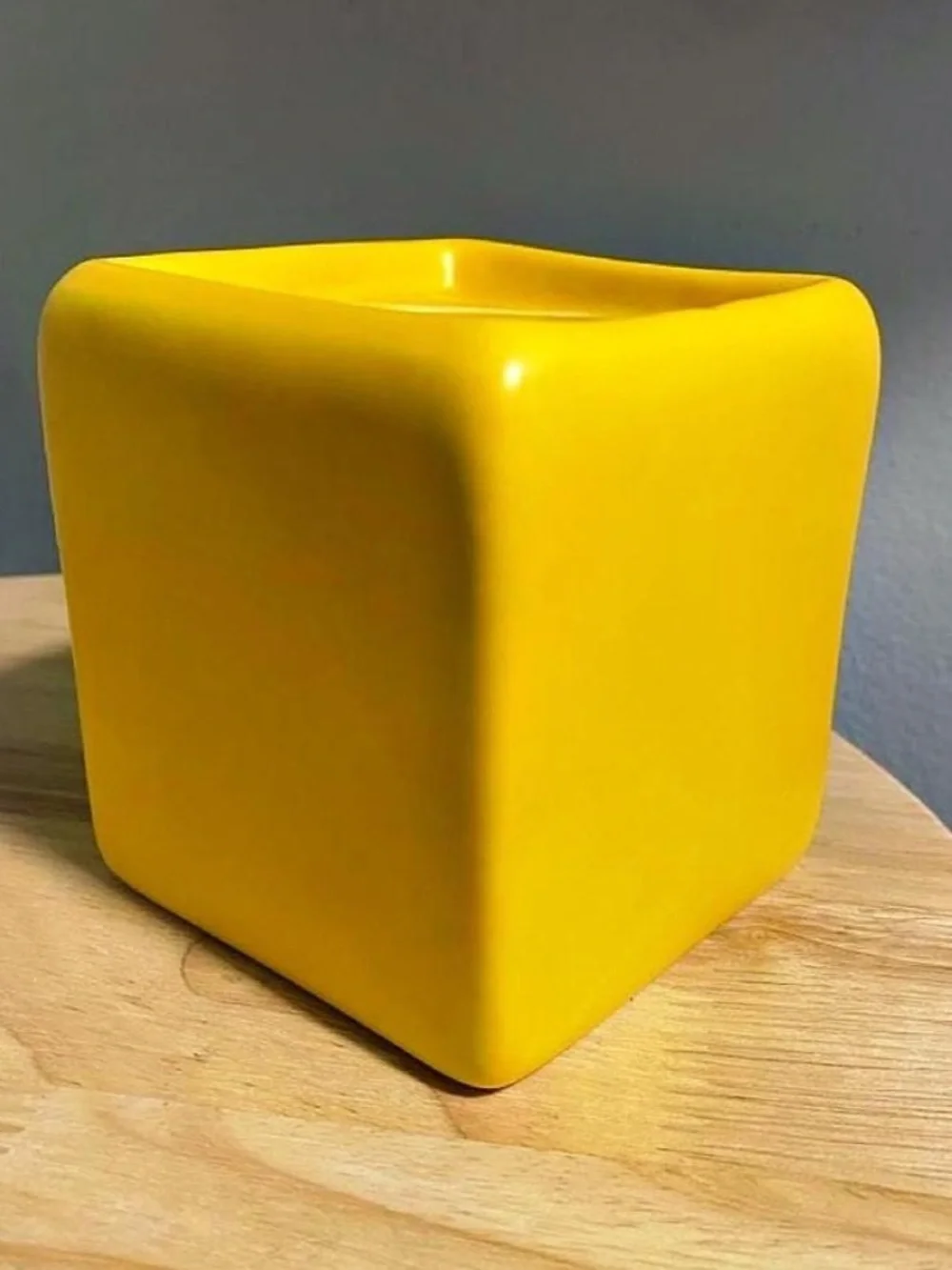 Juice Box Lemonade Yellow Mini Ceramic Planter Succulent Pot Dopamine Decor